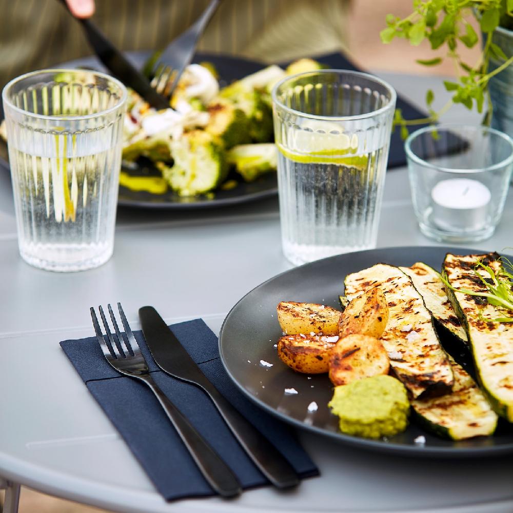 IKEA FÄRGKLAR Service 18-tlg. mattiert dunkelgrau Outlet