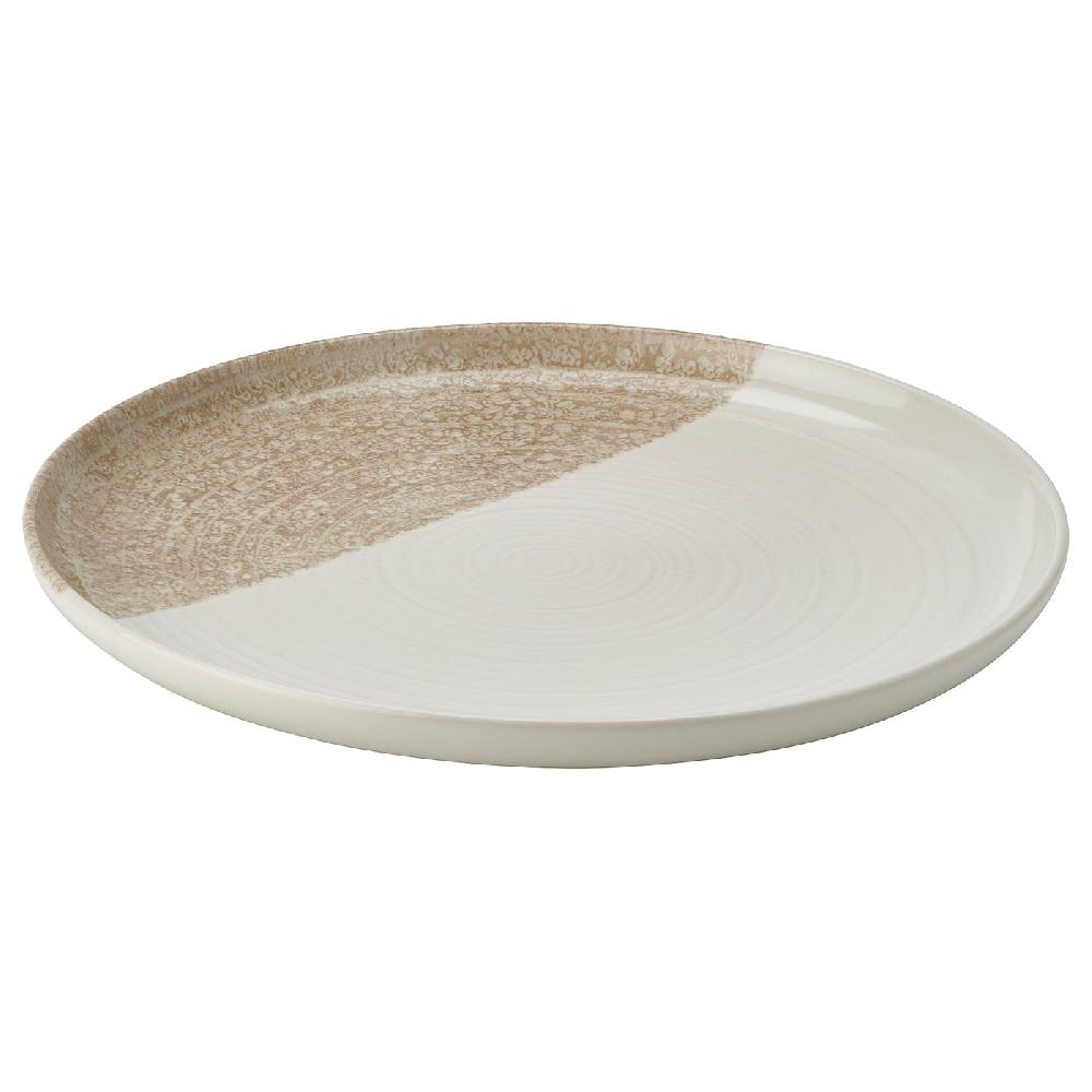 IKEA KRUSTISTEL Teller gemustert/hellbeige 25 cm Fabrikverkauf