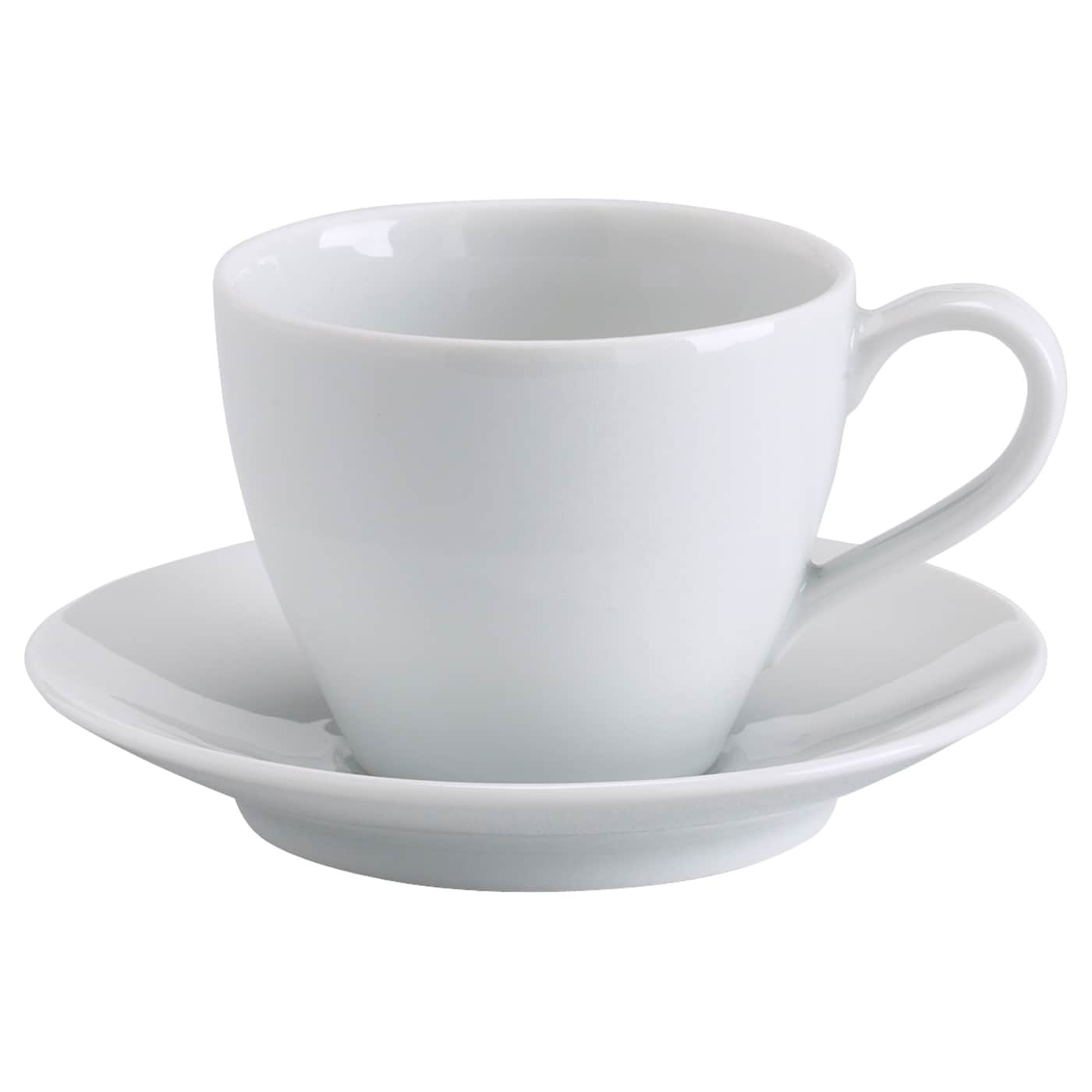 IKEA VÄRDERA Kaffeetasse und Untertasse weiß 20 cl
