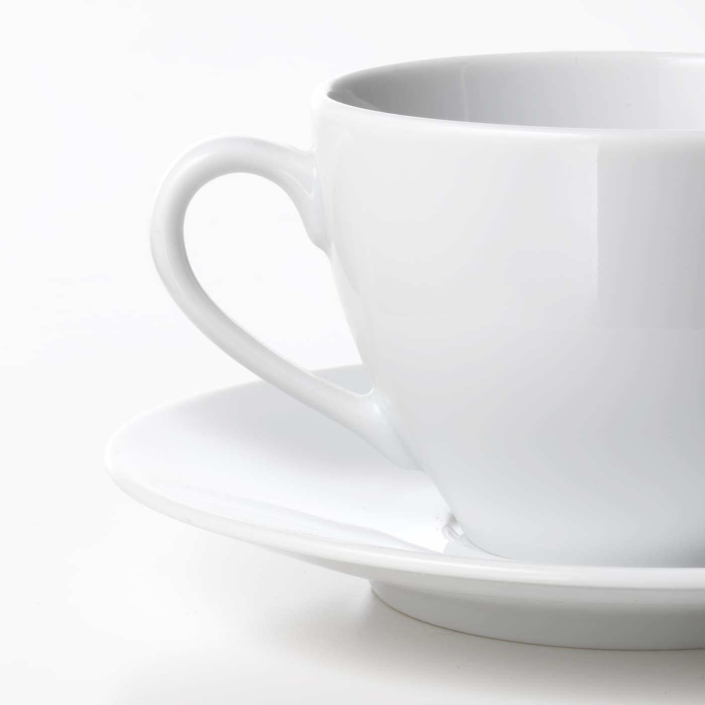 IKEA VÄRDERA Kaffeetasse und Untertasse weiß 20 cl Günstig kaufen