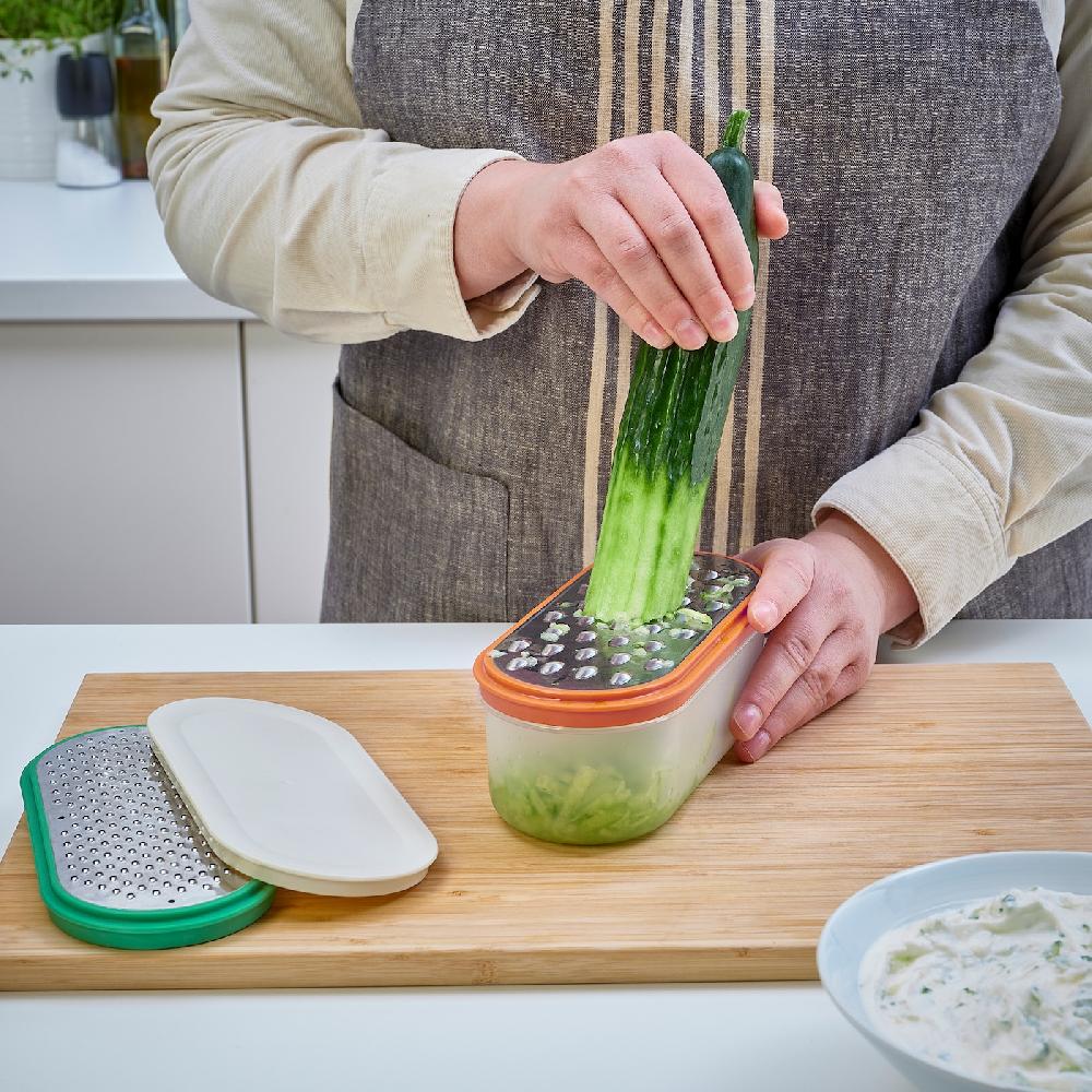 IKEA UPPFYLLD Reibeisen mit Behälter 4er-Set versch. Farben Tiefpreis