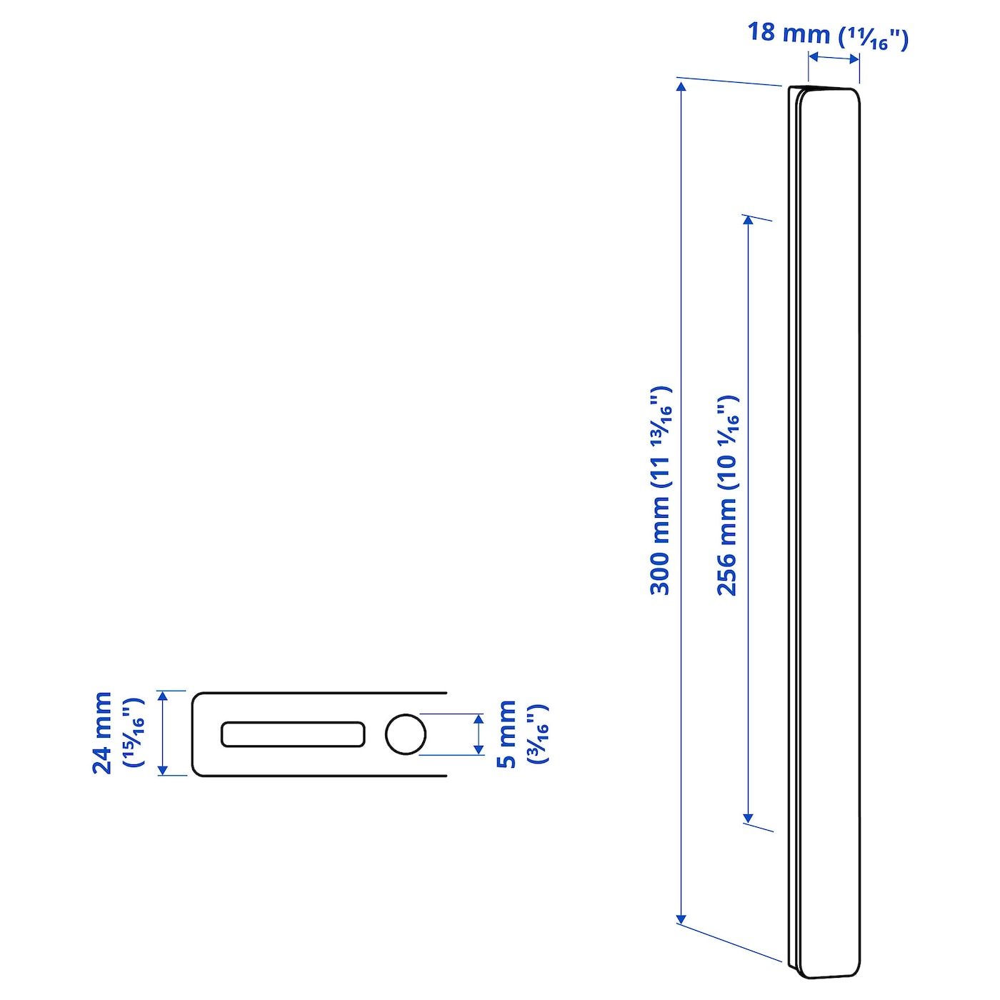 IKEA HACKÅS Griff anthrazit 300 mm Blitzangebot