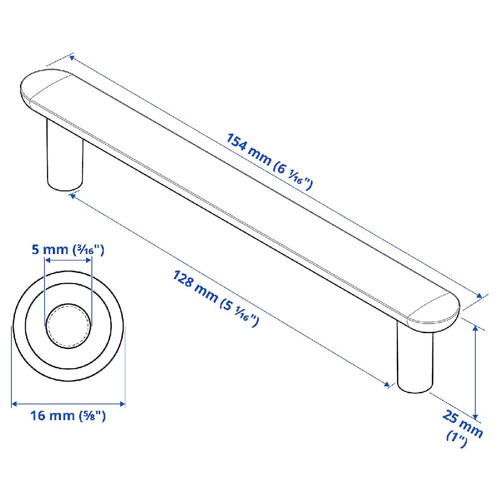 IKEA NYDALA Griff schwarz 154 mm Räumungsverkauf