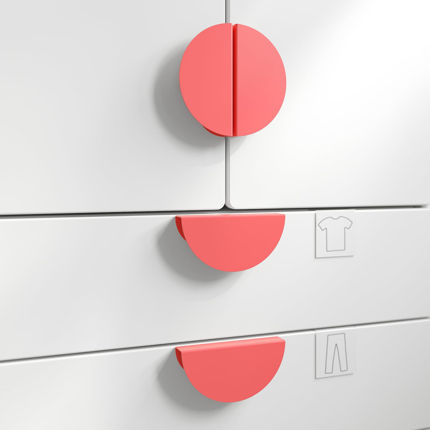 IKEA BEGRIPA Griff hellrot/halbrund 130 mm Kostenlose Rückgabe