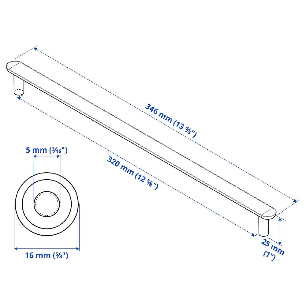 IKEA NYDALA Griff schwarz 346 mm Letzte 3 Tage