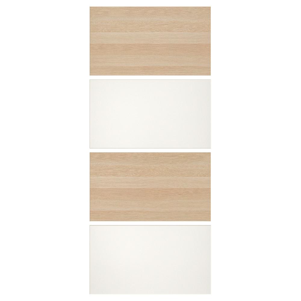 IKEA MEHAMN 4 Paneele f Schiebetürrahmen Eicheneff wlas/weiß 100x236 cm