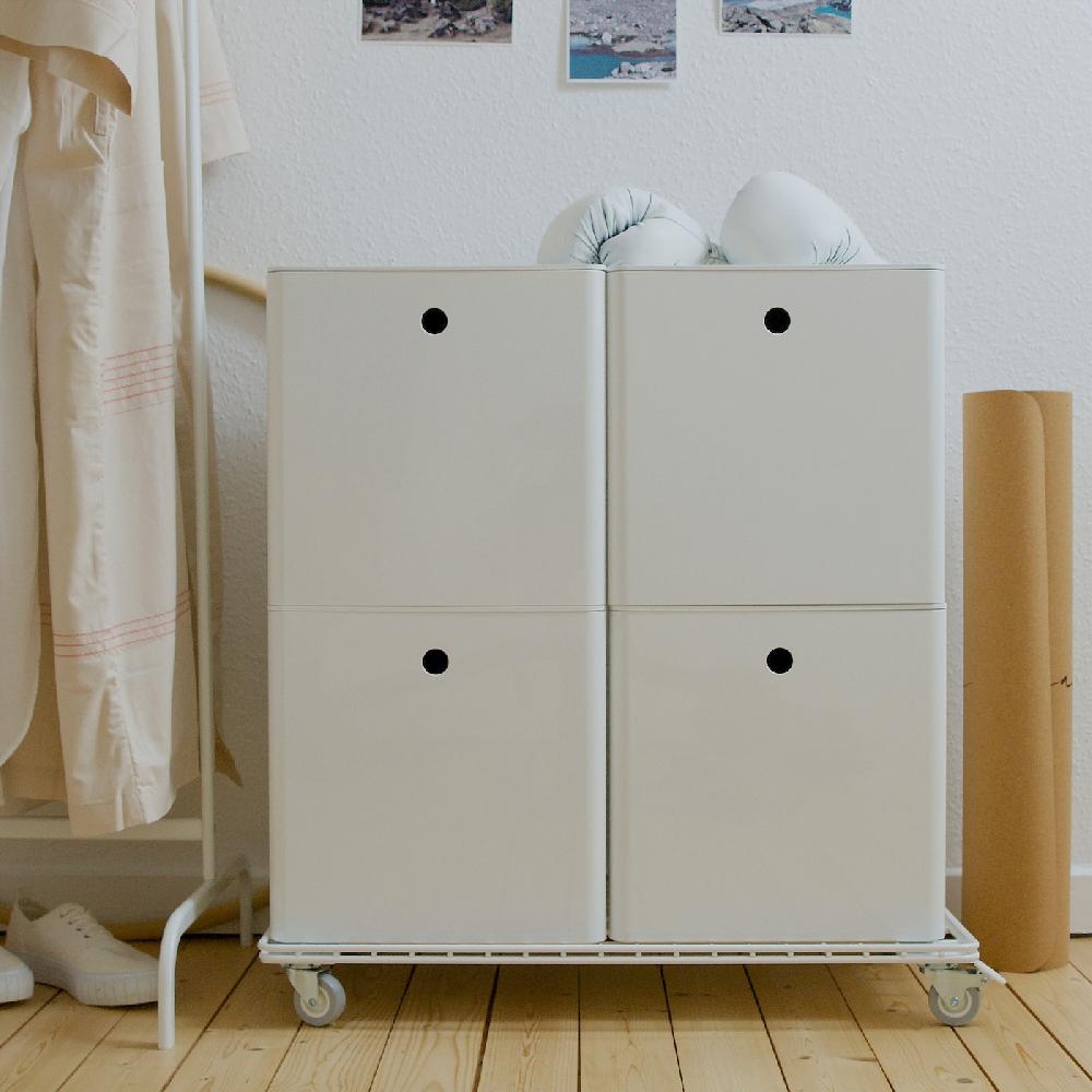 IKEA INVALLNING Servierwagen für Boxen weiß 68x39 cm Online Outlet