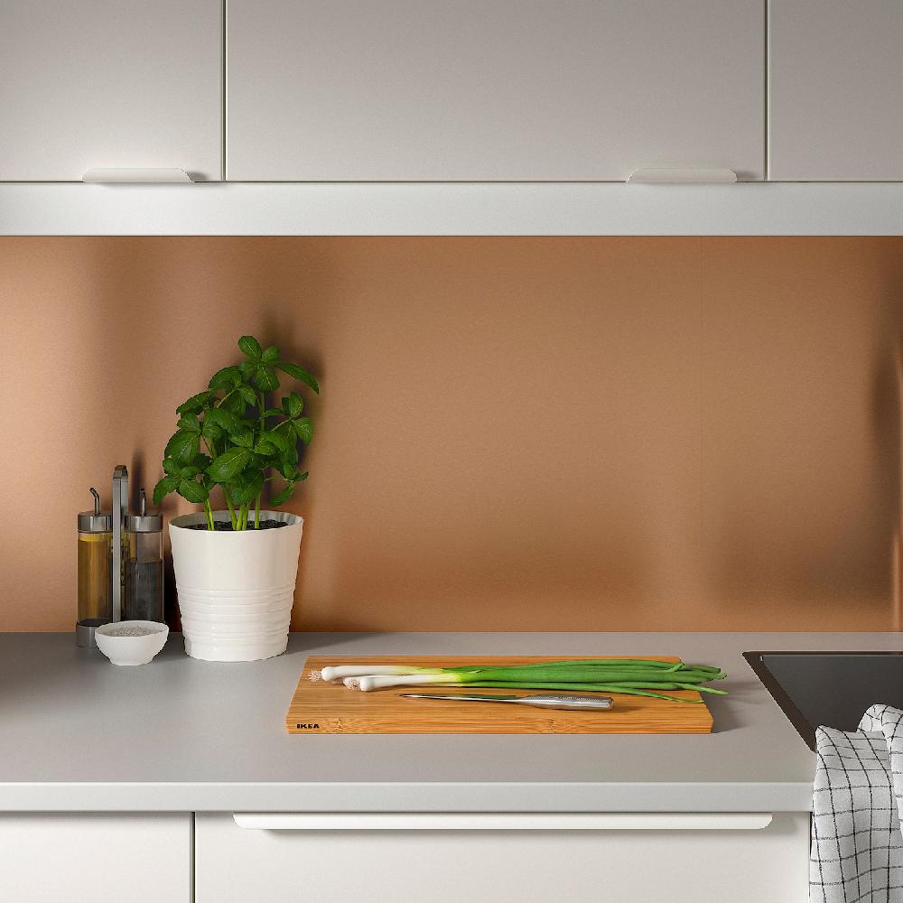 IKEA LYSEKIL Wandpaneel doppelseitig Kupfereffekt gebürstet/Edelstahl 119.6x55 cm Tägliche Deals