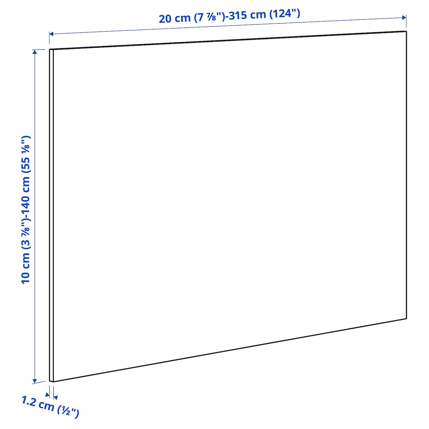 IKEA RUNSBÄCK Wandpaneel maßgefertigt elfenbeinweiß poliert marmoriert/Porzellankomposit 1 m²x1.2 cm Zeitbegrenzte Promotion