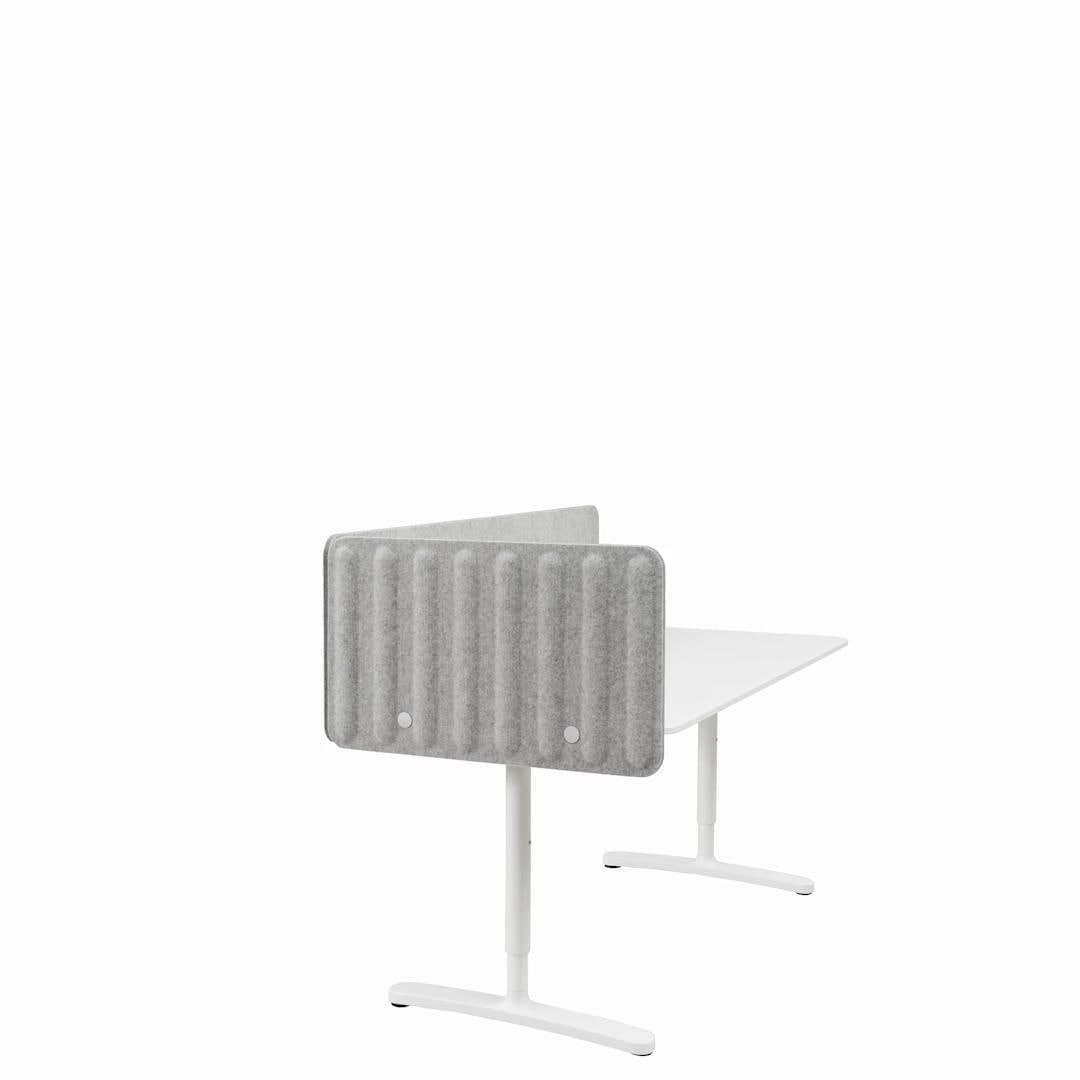 IKEA EILIF Abschirmung für Schreibtisch grau 120x48 cm zollfrei