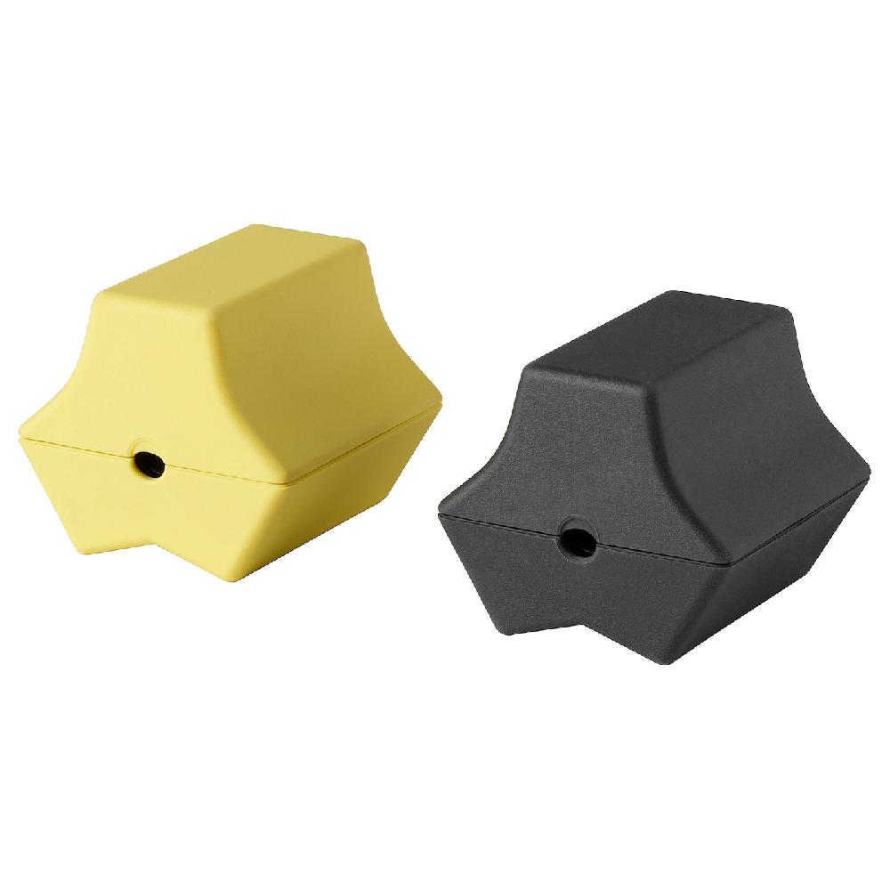 IKEA HAVSKÅL USB-Anker 2-tlg. schwarz/gelb