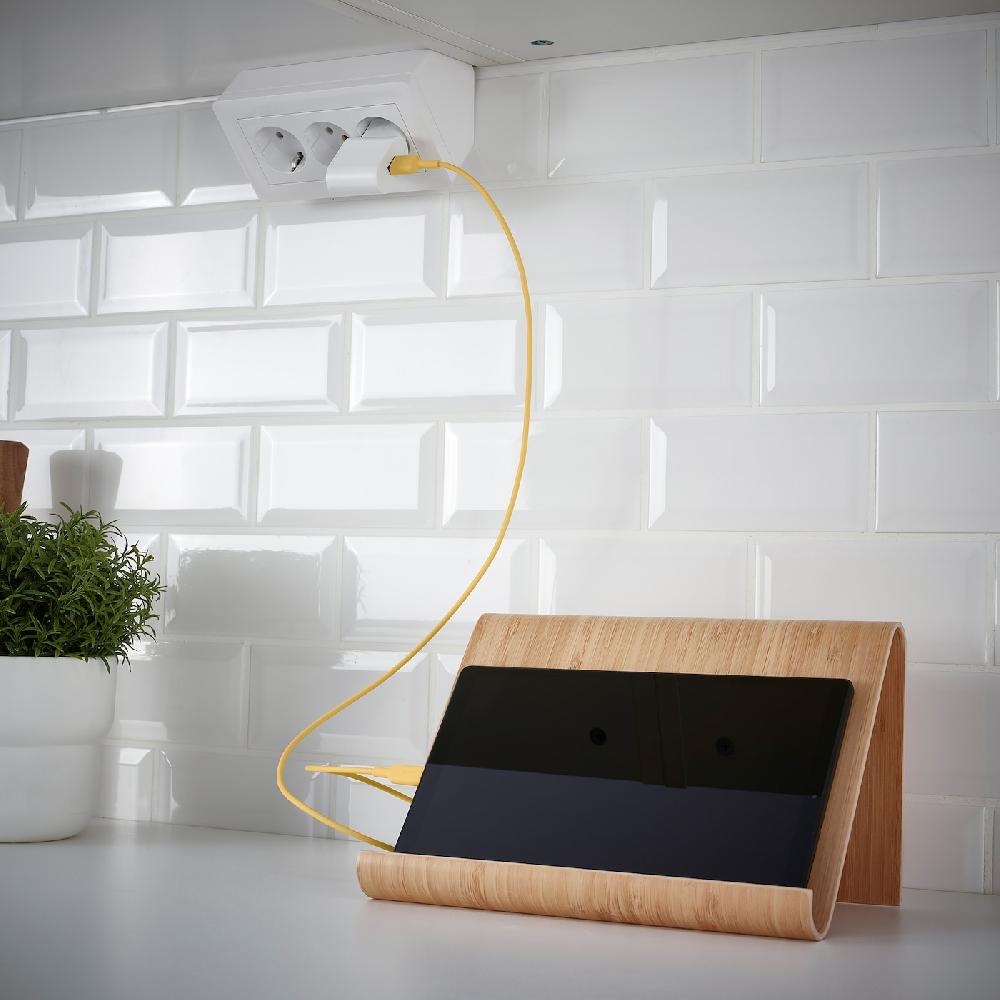 IKEA SITTBRUNN USB-A auf USB-C hellgelb 1 m Fabrik Onlineshop