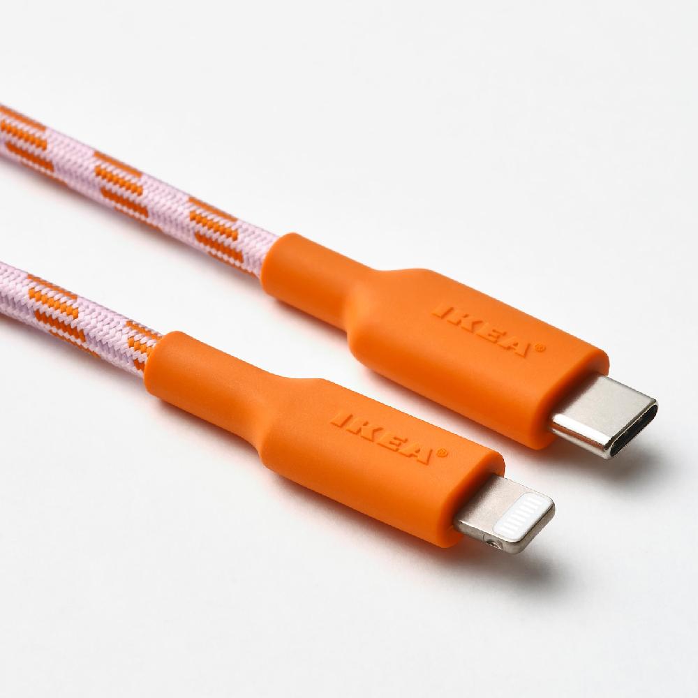 IKEA LILLHULT USB-C auf Lightning orange/rosa 1.5 m Fabrikpreis