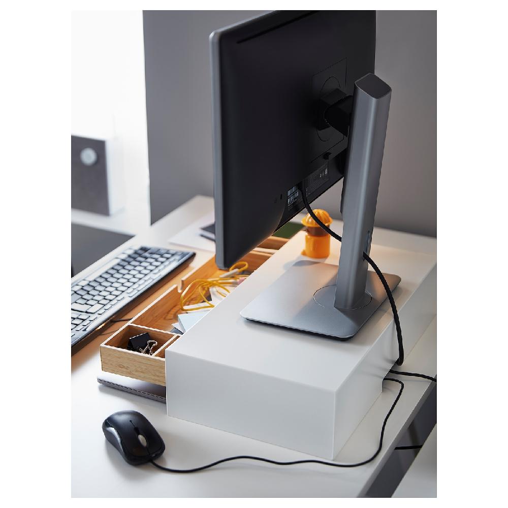 IKEA ELLOVEN Monitorerhöhung mit Schublade weiß Sonderangebot