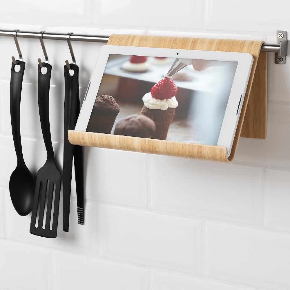 IKEA VIVALLA Tablet-Halter Bambusfurnier 26x17 cm Top Angebot