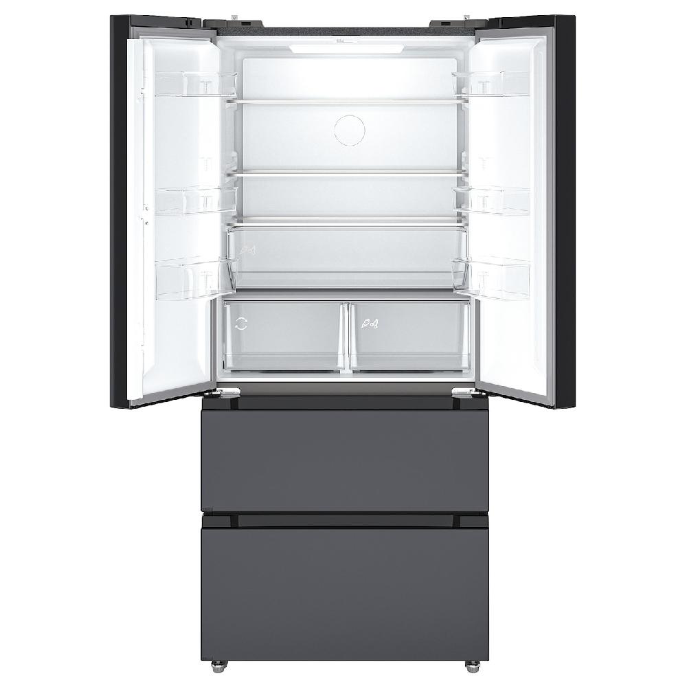 IKEA RIBBENÅS Kühl-/Gefrierschrank doppeltürig IKEA 700 frei stehend/schwarz Edelstahl 347/169 l Zeitlich begrenztes Angebot