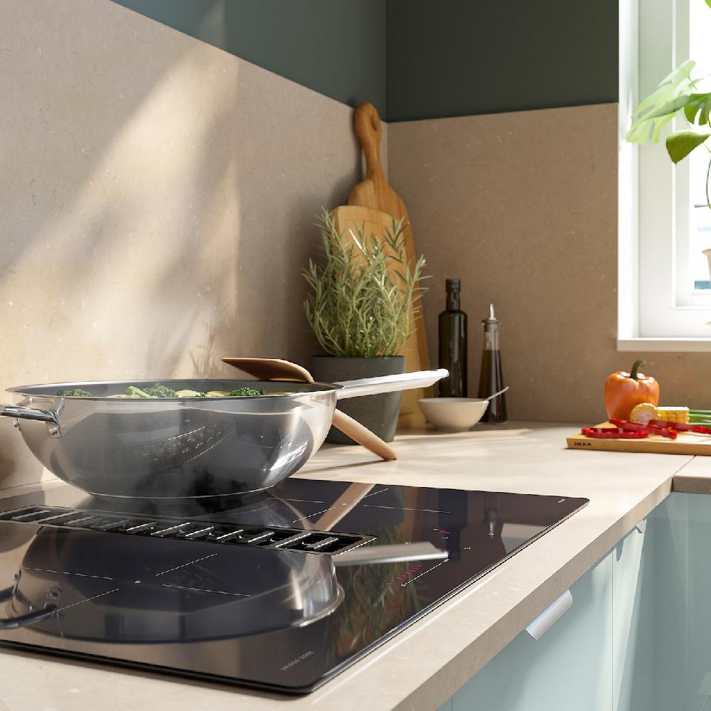 IKEA FÖRDELAKTIG Induktionskochfeld mit Dunstabzug IKEA 500 schwarz 60 cm Große Rabatte