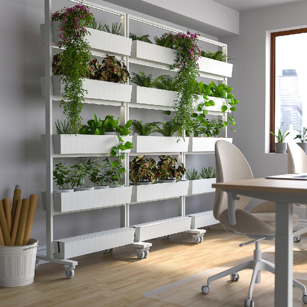 IKEA MITTZON Kabelaufbewahrung f Gestell+Rollen weiß 80x13 cm Outlet