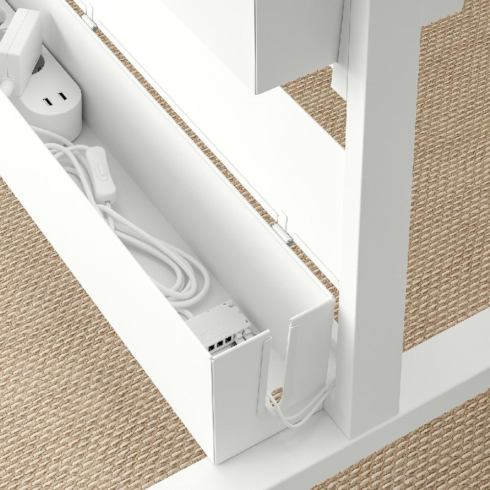 IKEA MITTZON Kabelaufbewahrung f Gestell+Rollen weiß 80x13 cm Outlet