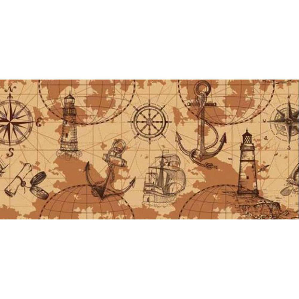wohndirekt Küchenläufer Nautica Design • von 50cm bis zu 10m • zuschneidbar • waschbar Auslauf