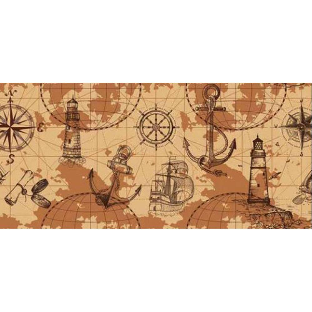 wohndirekt Küchenläufer Nautica Design • von 50cm bis zu 10m • zuschneidbar • waschbar Auslauf
