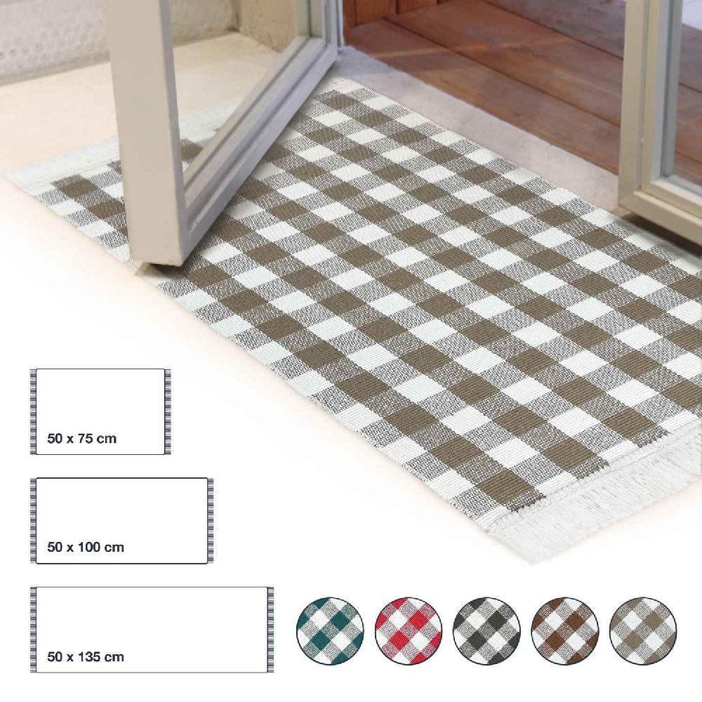 wohndirekt Küchenteppich Matrix Kariert • 100% Baumwolle • 3 Größen Angebote