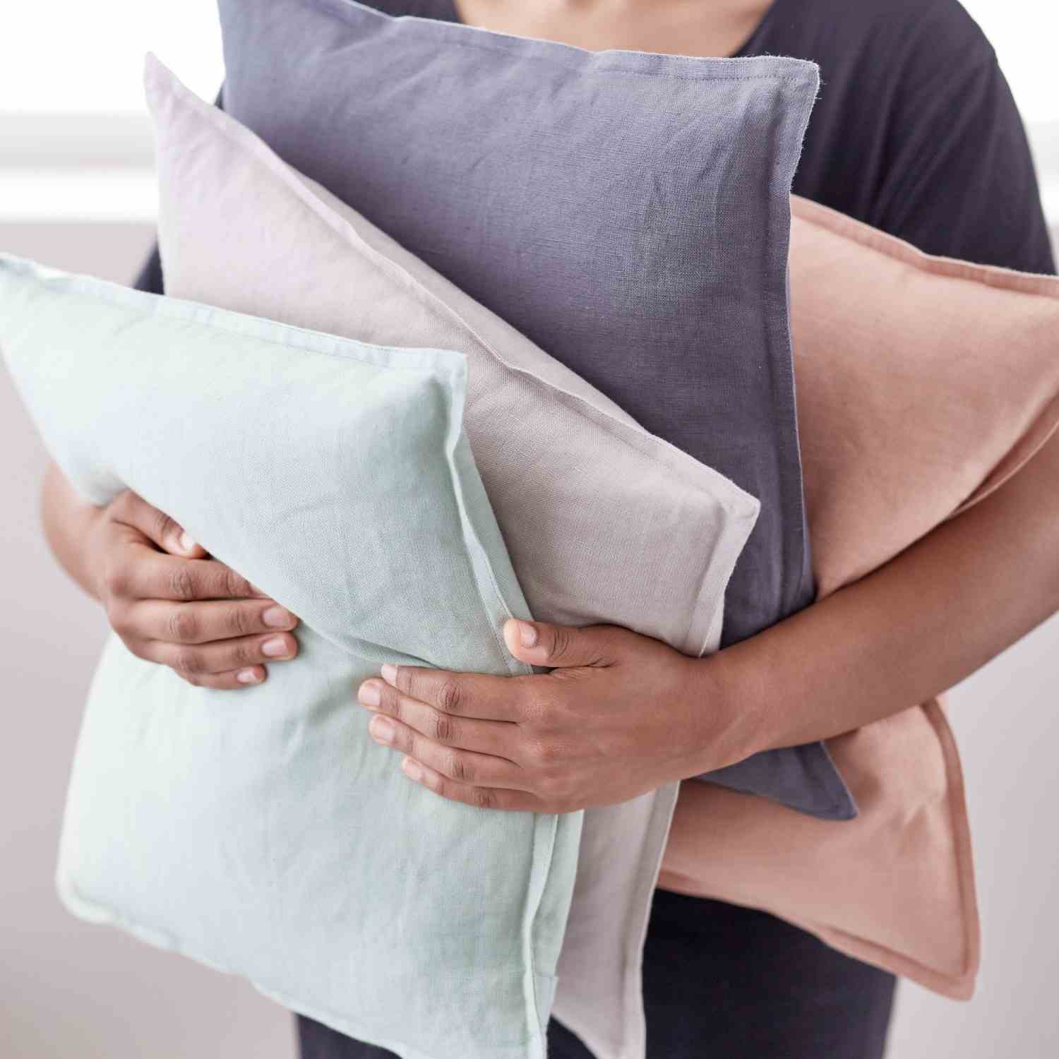 wohndirekt Zierkissenhülle Lino • hochwertige Leinen-Baumwollmischung • 38 x 38 cm Top Angebot