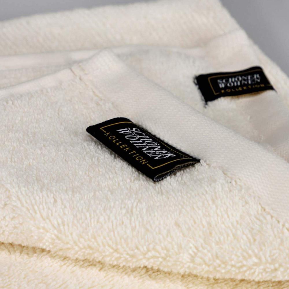 wohndirekt Gästehandtuch 3er Set mit Velourborte 30 x 50 cm Bis zu 50% Rabatt