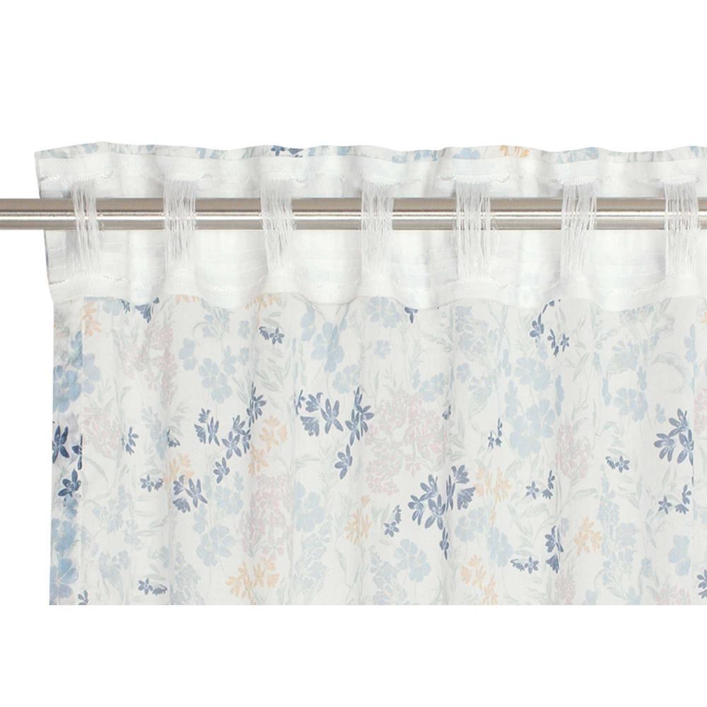 wohndirekt Schlaufenvorhang Leyla transparent mit floralem Muster 50% Rabatt mit kostenlosem Versand