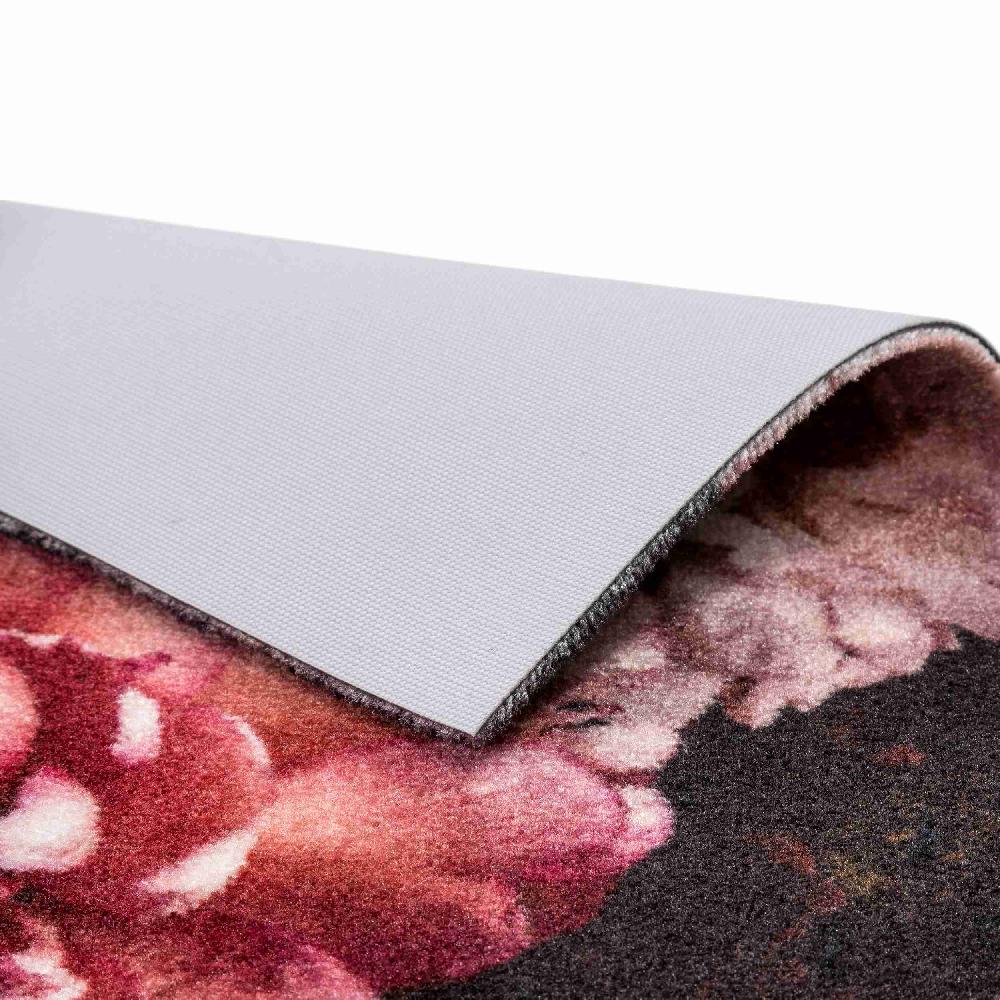 wohndirekt Fußmatte FELICIDO Blumen schwarz in 2 Größen Sonderangebot