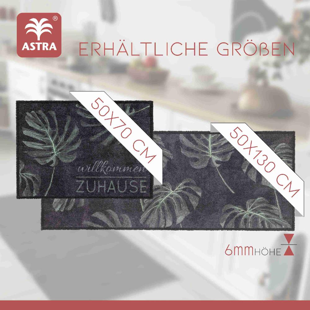 wohndirekt Fußmatte FELICIDO Monstera anthrazit in 2 Größen Günstig kaufen
