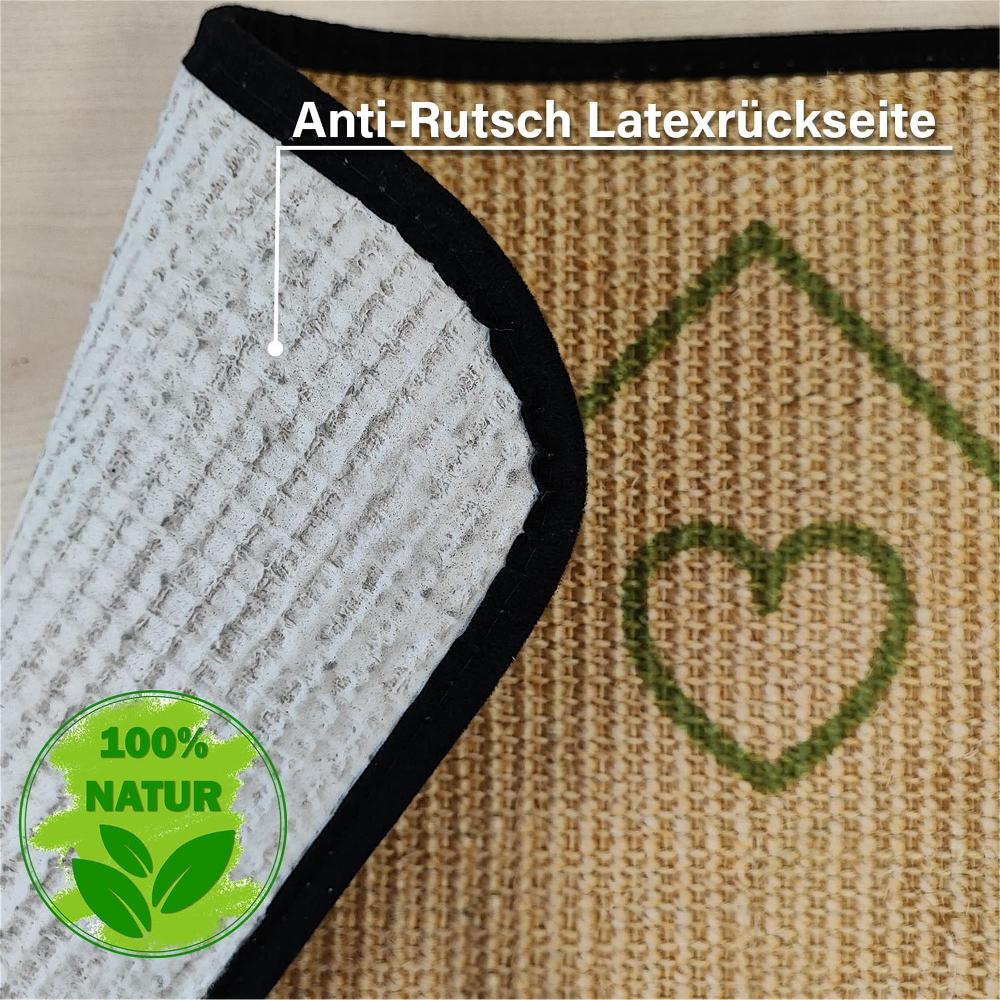 wohndirekt nachhaltige Sisal Fussmatte • 100% aus natürlichen Materialien • rutschfeste Natur Latex Unterseite • Made in Germany Black Friday