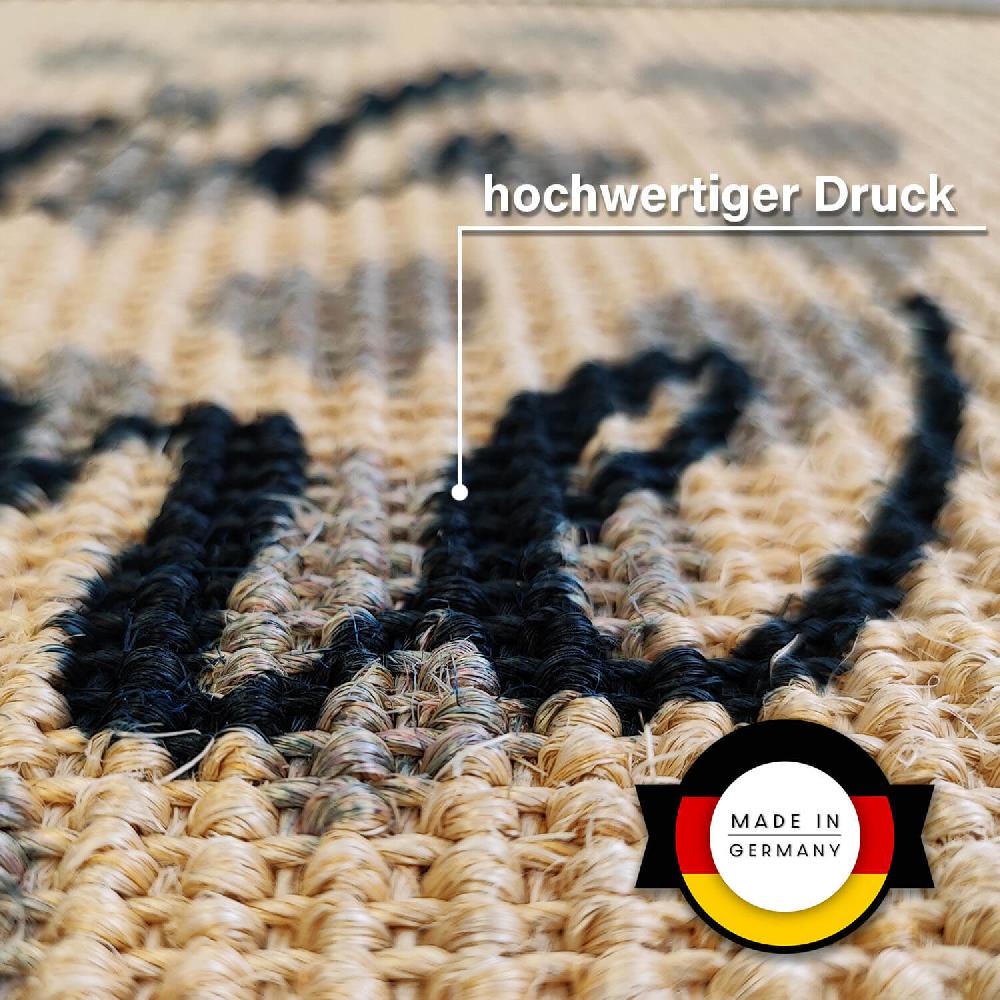 wohndirekt nachhaltige Sisal Fussmatte • 100% aus natürlichen Materialien • rutschfeste Natur Latex Unterseite • Made in Germany Black Friday