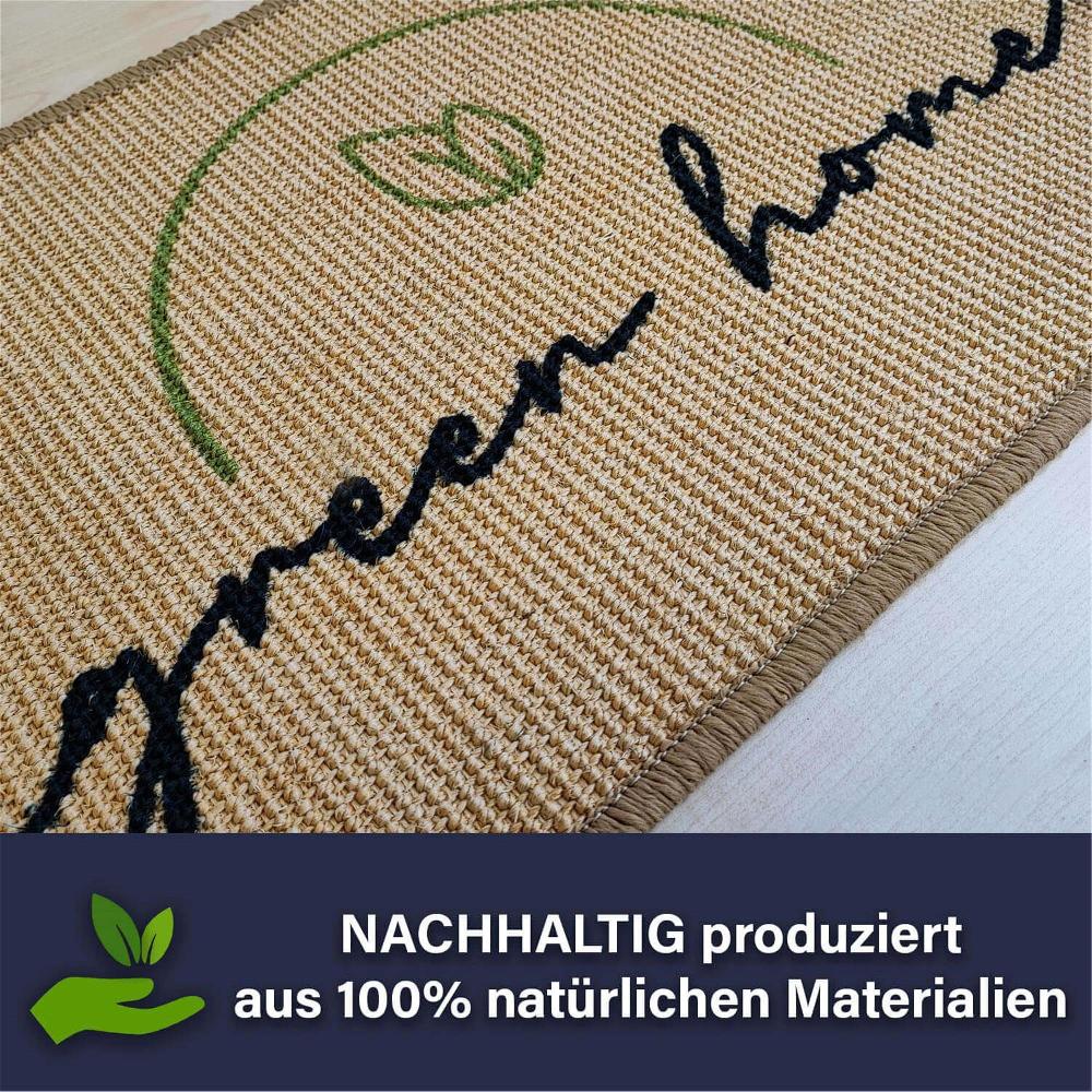 wohndirekt nachhaltige Sisal Fussmatte • 100% aus natürlichen Materialien • rutschfeste Natur Latex Unterseite • Made in Germany Black Friday