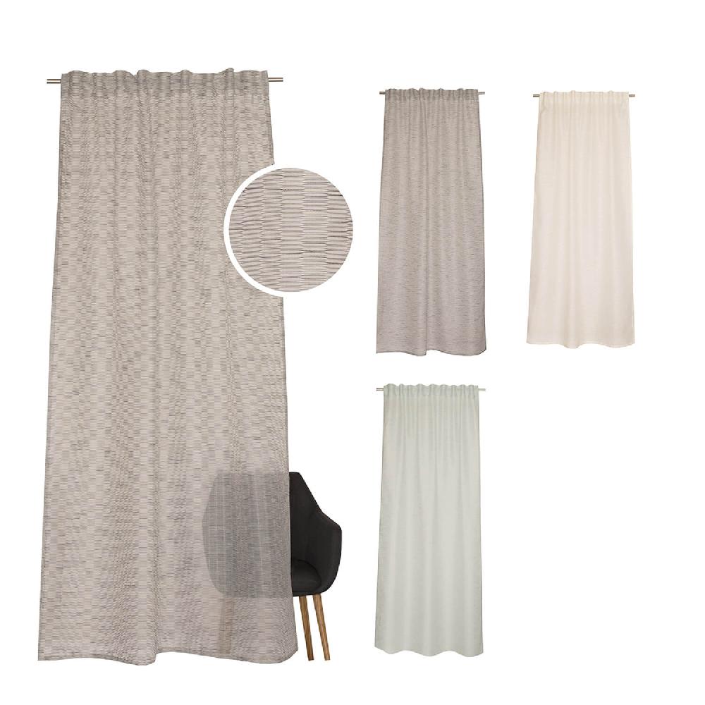 wohndirekt Ösenvorhang Meshwork mit verdeckten Schlaufen • halbtransparent • 130 x 250 cm Online Shopping