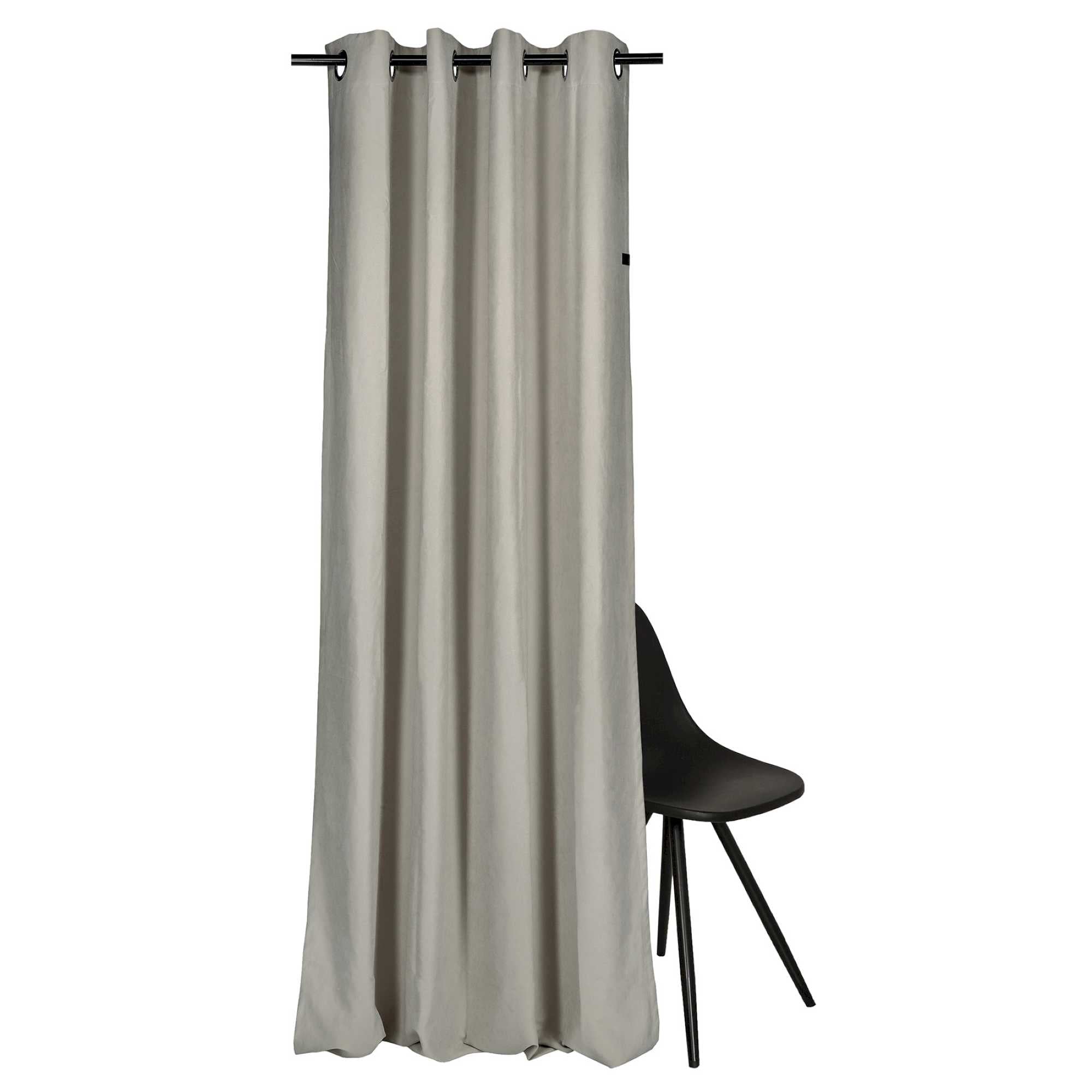 wohndirekt Blickdichter Ösenvorhang einfarbig 130 x 250 cm Cyber Monday