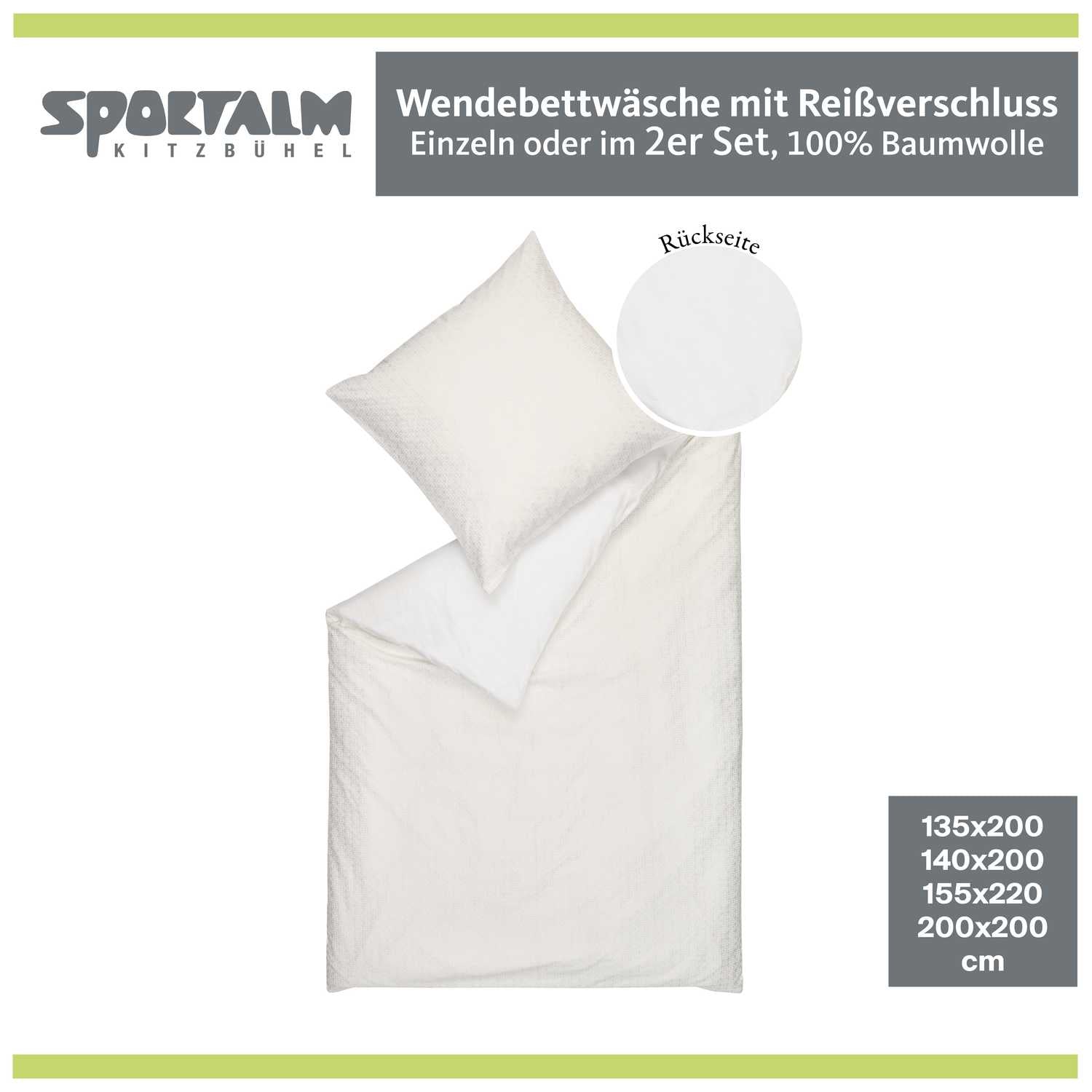 wohndirekt Bettwäsche • Sportalm Logo Allover • 100% Baumwolle • 4 Größen Neueste Mode