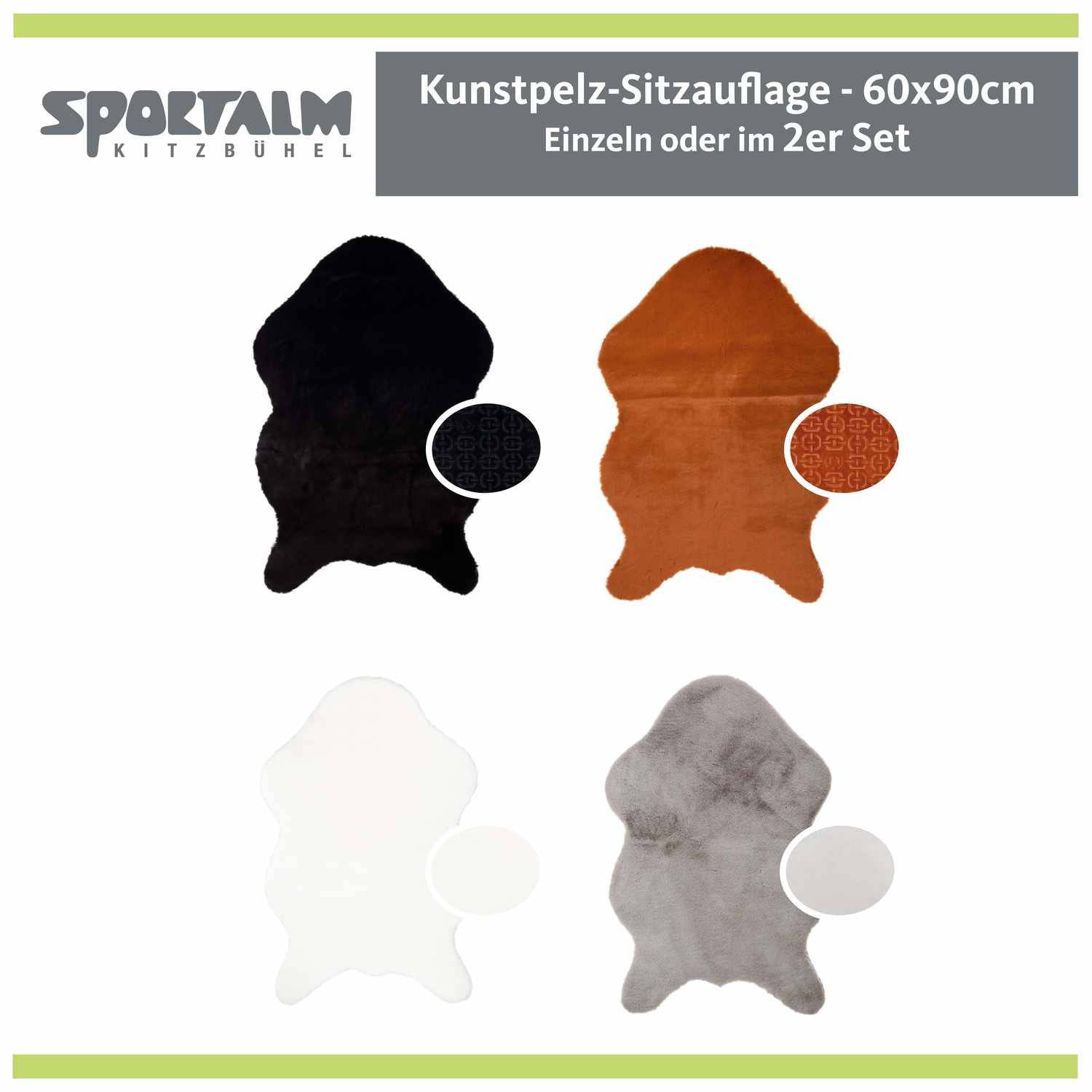 wohndirekt kuschelige Sitzauflage • einfarbiges Kunstfell • waschbar • 60 x 90 cm Zeitlich begrenztes Angebot