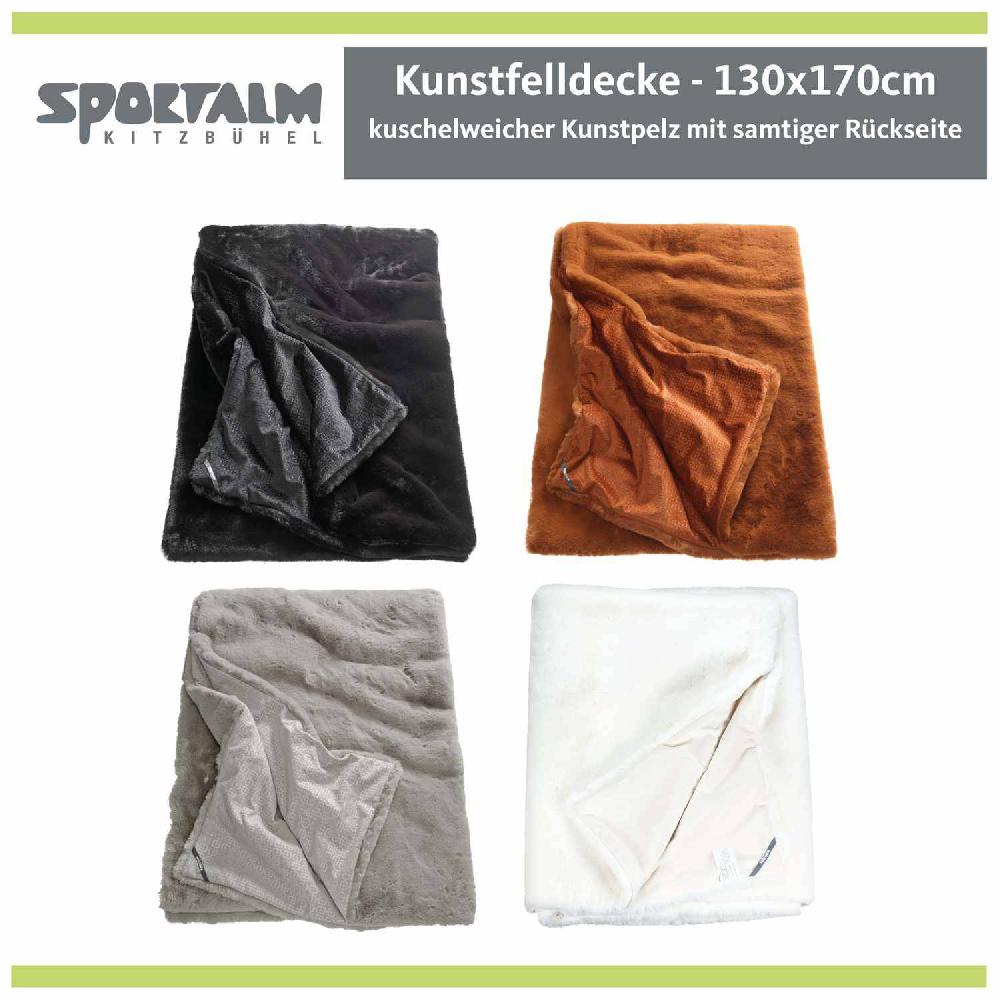 wohndirekt edle Wohndecke • einfarbige Kunstfelldecke • Velouroptik • 130 x 170 cm Blitzangebot