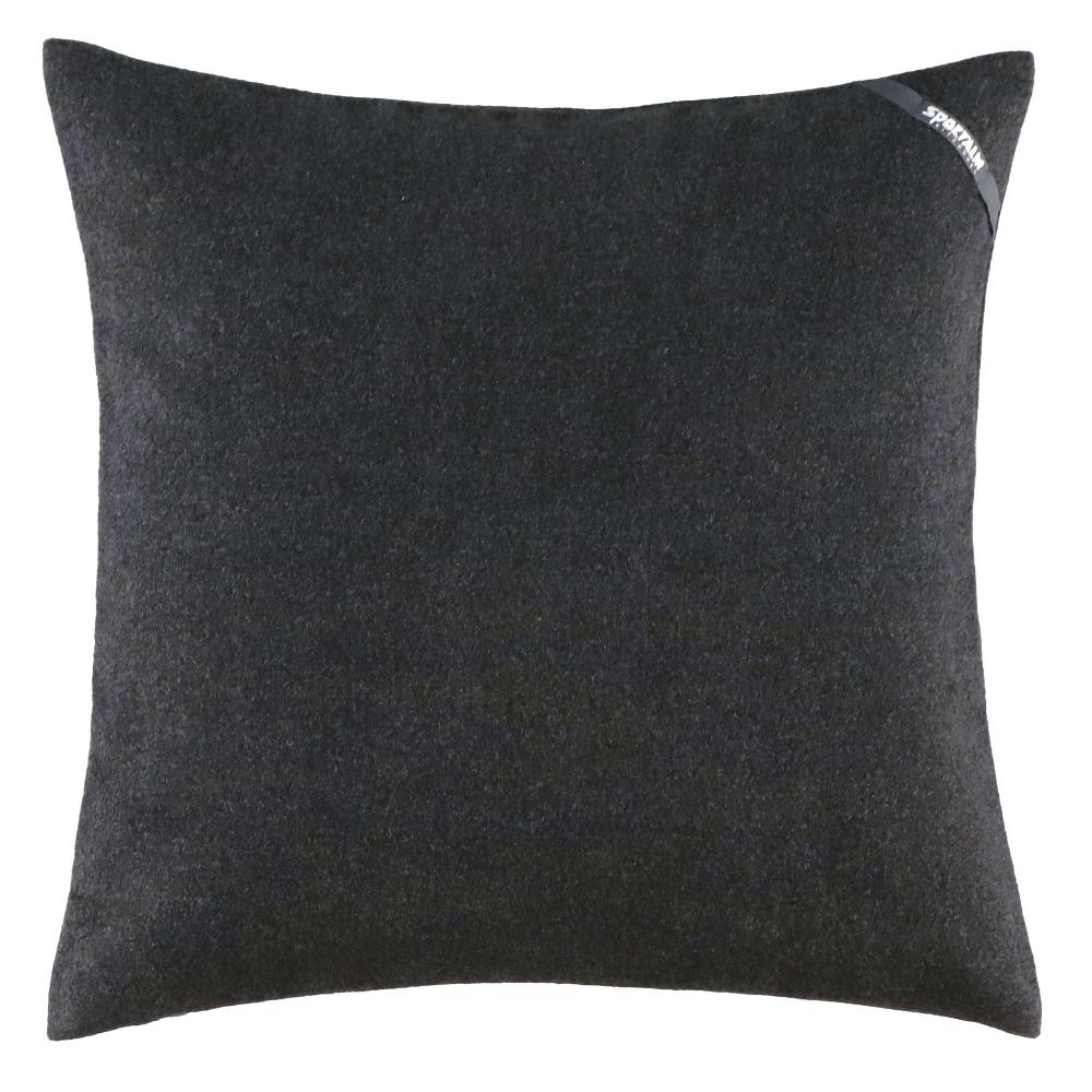 wohndirekt Elegante Kissenhülle in Filzoptik mit charmantem Bouclé-Kitz 40x40 cm Neuheiten