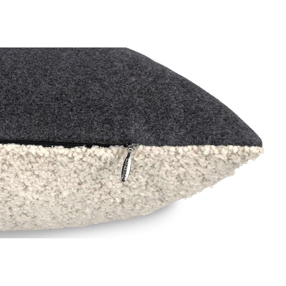 wohndirekt Stylische Kissenhüllen in Filzoptik und farbenfrohen Skifahrern 50x50 cm Bestseller