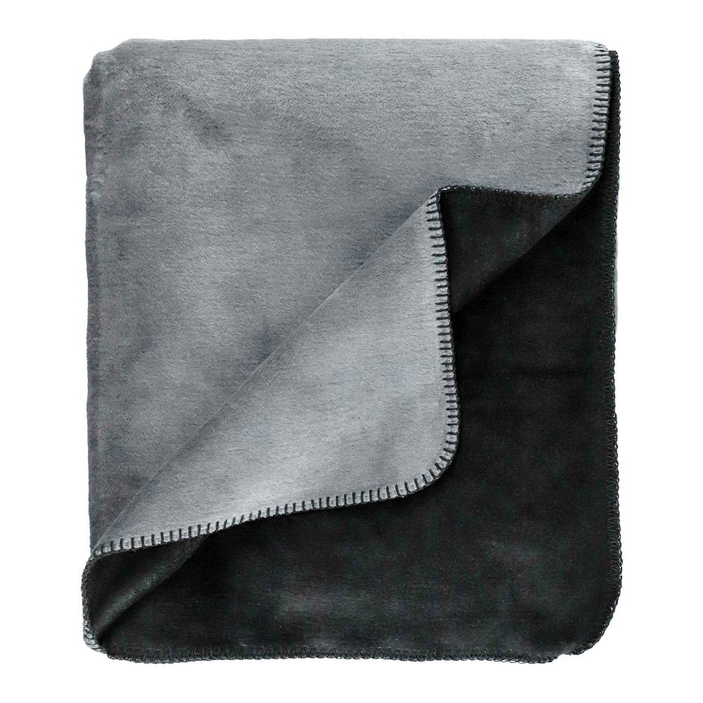 wohndirekt Sportalm Fleece-Wohndecke Anthrazit – Eleganz trifft Gemütlichkeit 150x200cm VIP-Rabatte