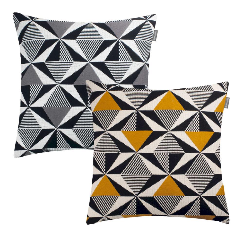 wohndirekt Grobe Kissenhülle Prism mit geometrischem Design 45x45 cm wohndirekt Grobe Kissenhülle Prism mit geometrischem Design 45x45 cm