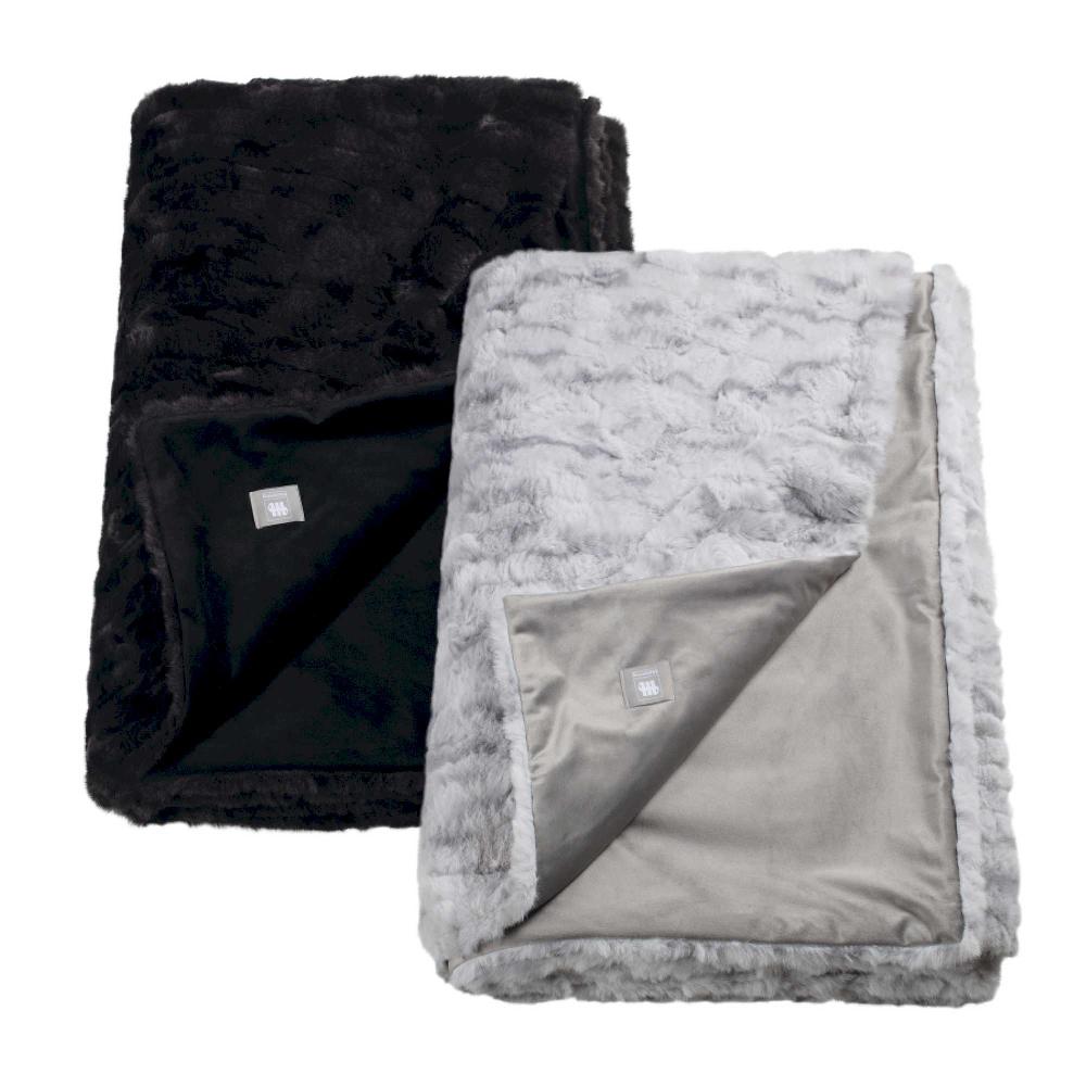 wohndirekt Kuscheliges Plaid Furry aus geschnittenem Kunstfell 130x170 cm