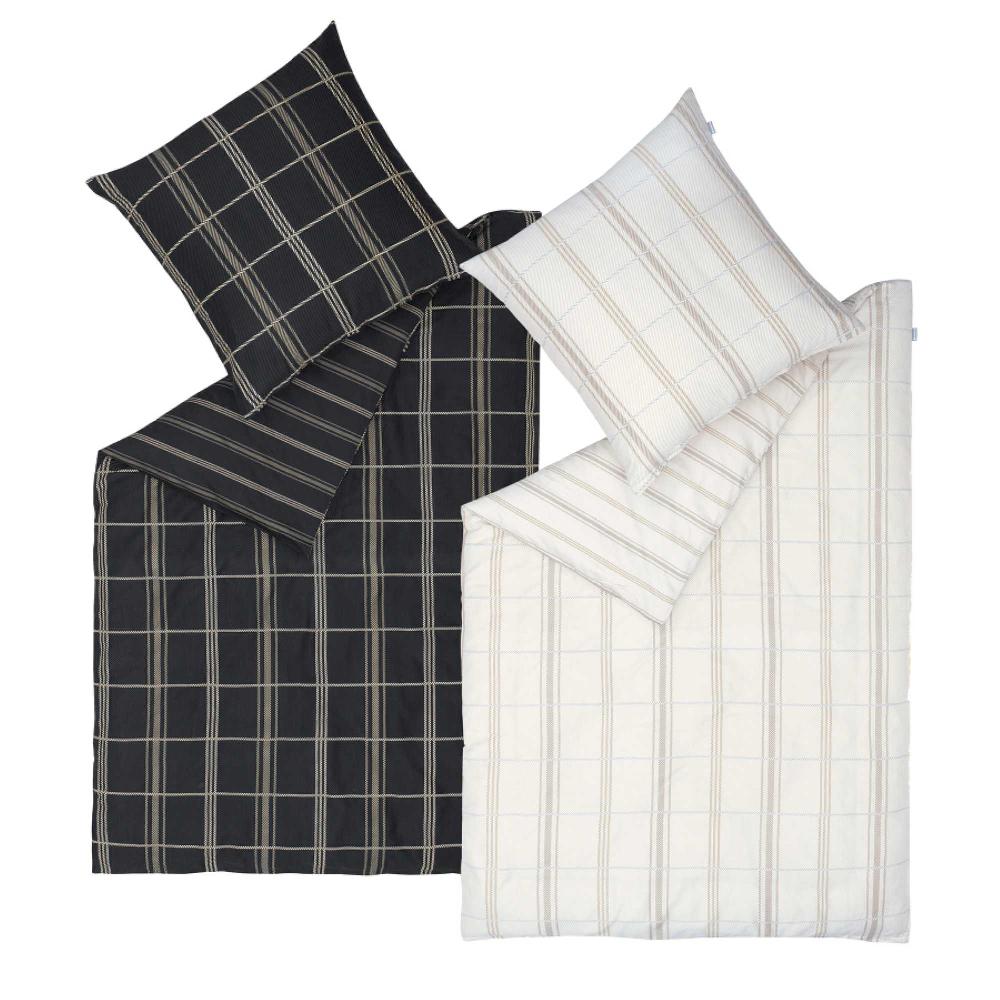 wohndirekt Satin Bettwäsche Square mit Karomuster und Querstreifen Discount Store für neue Produkte