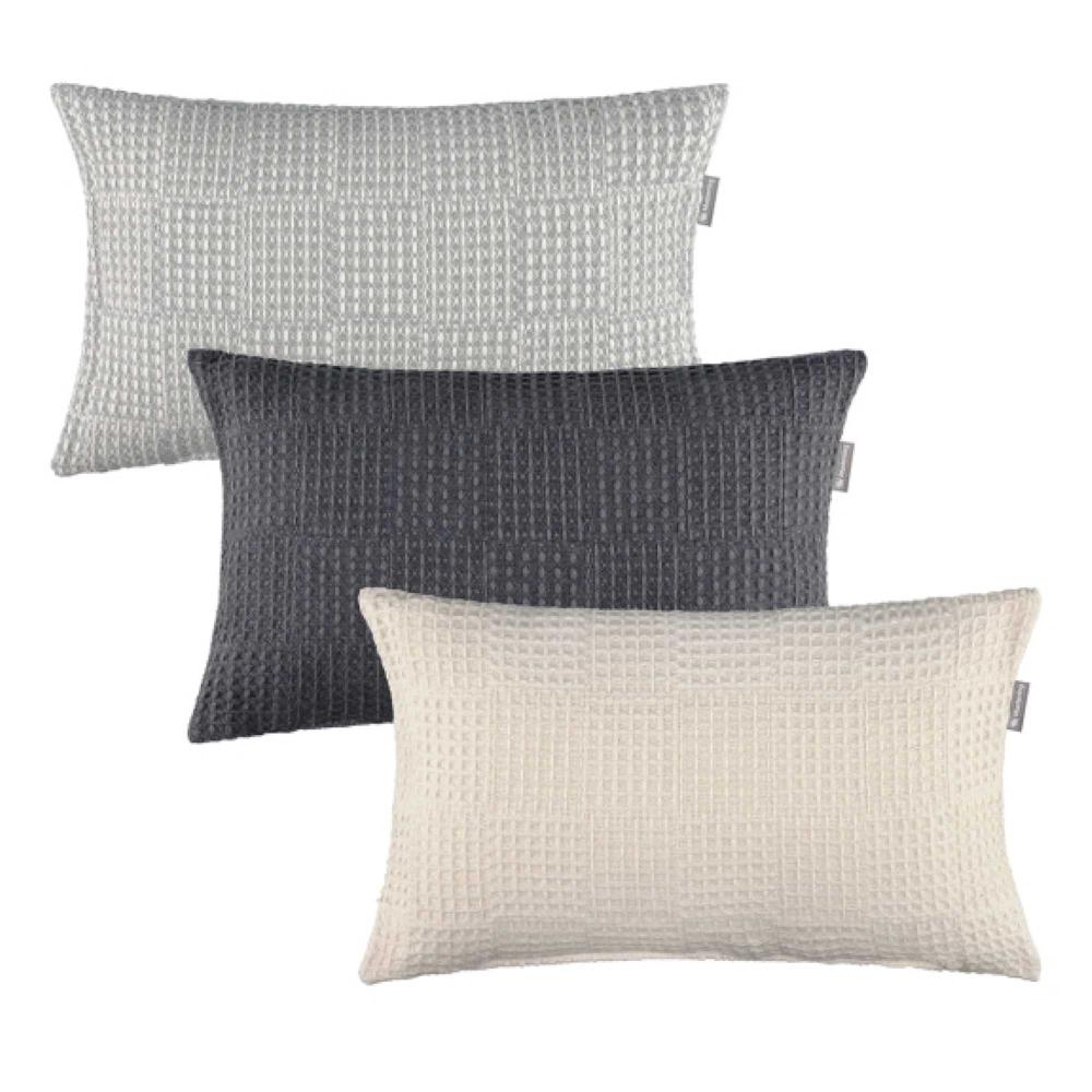 wohndirekt Kissenhülle Waffle mit Waffel/Karo-Muster 30 x 50 cm