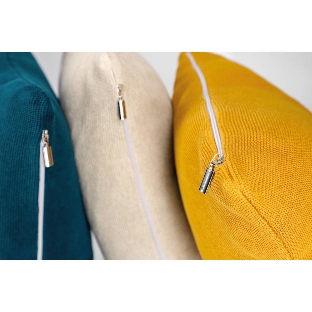 wohndirekt Gestrickte Kissenhülle Tango einfarbig 45x45 cm 2025