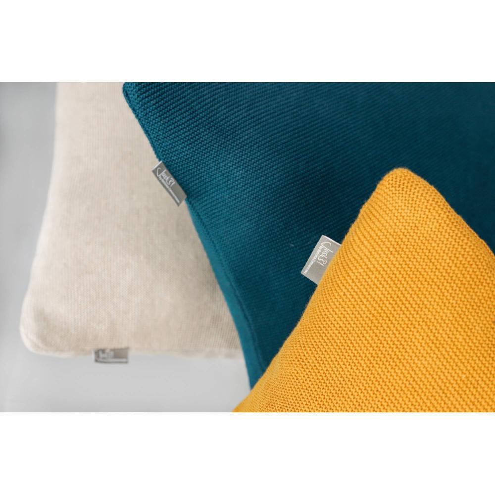 wohndirekt Gestrickte Kissenhülle Tango einfarbig 45x45 cm 2025