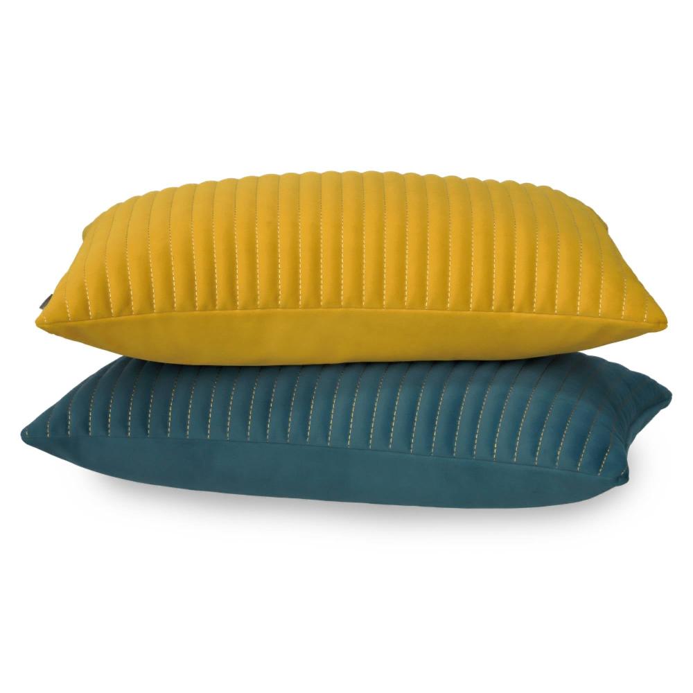 wohndirekt Kissenhülle Duo aus Samt und wattiert 38x58 cm Outlet