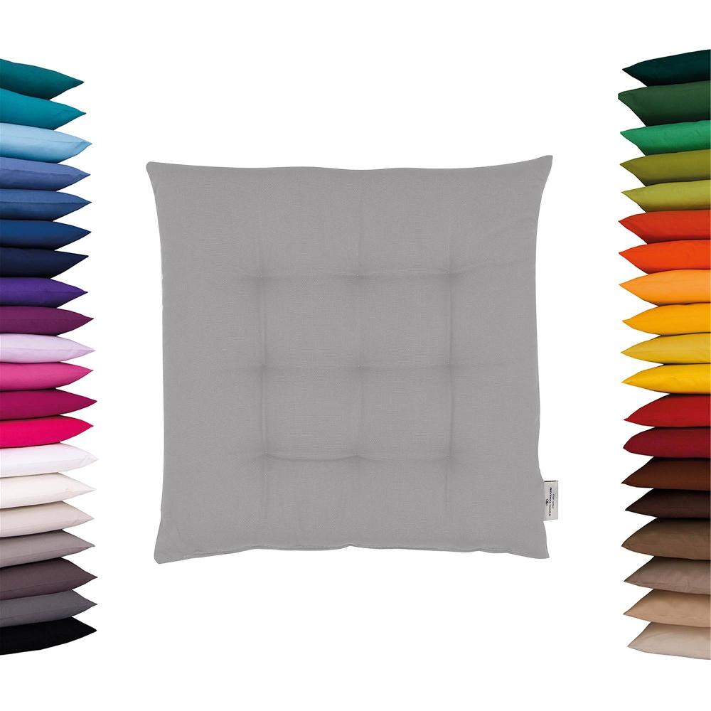 wohndirekt Sitzkissen gesteppt Dove • Einfarbig • 40x40cm Angebote
